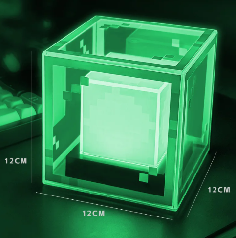 Lámpara LED Cubo Pixel estilo Minecraft
