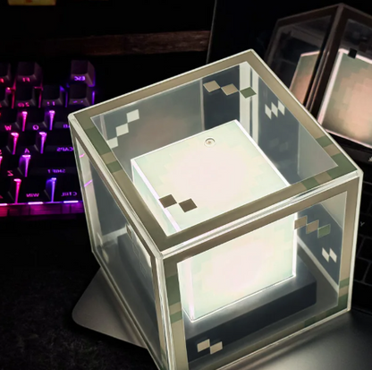 Lámpara LED Cubo Pixel estilo Minecraft