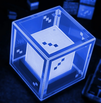 Lámpara LED Cubo Pixel estilo Minecraft