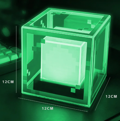 Lámpara LED Cubo Pixel estilo Minecraft